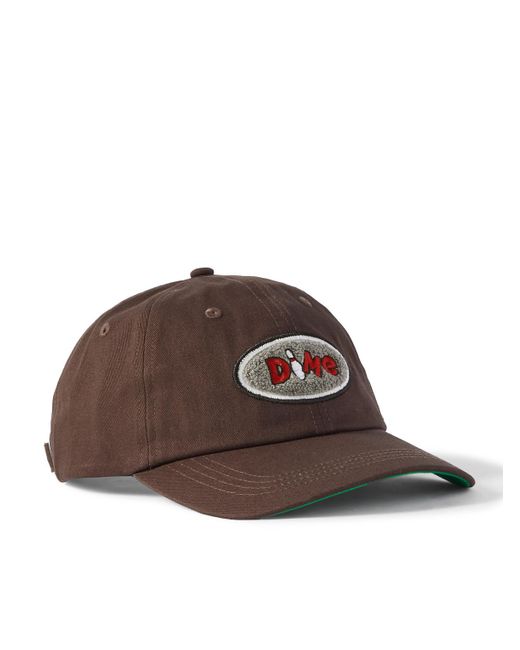 Dime Brown Munson Logo-appliquéd Cotton-twill Baseball Cap for men