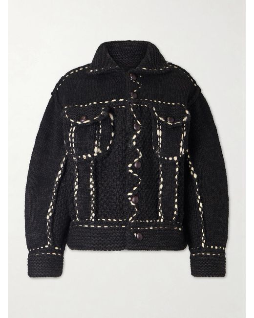 Kapital Black Embroidered Wool Jacket for men