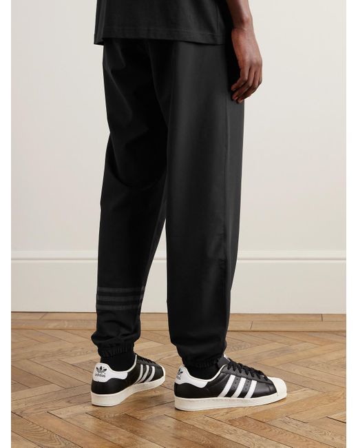 Adidas Originals Black Neuclassic Tapered Striped Woven Track Pants for men