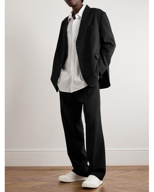 Frankie Shop Black Beo Wide-leg Pleated Woven Suit Trousers for men