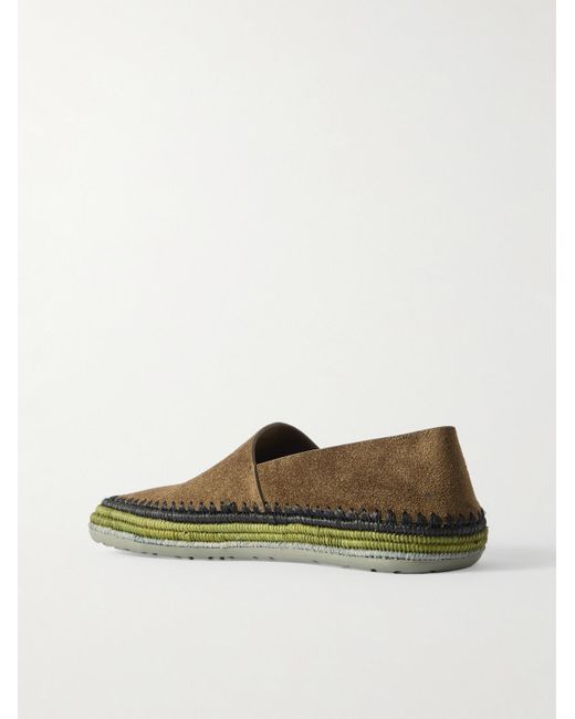 Loewe Green Paula's Ibiza Suede Espadrilles for men