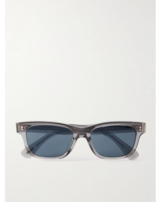 Oliver Peoples Blue Rosson Sun Rectangular-Frame Acetate Sunglasses for men