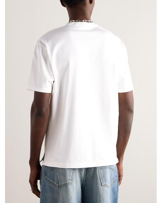 T-shirt in jersey di cotone con stampa di MASTERMIND WORLD in White da Uomo
