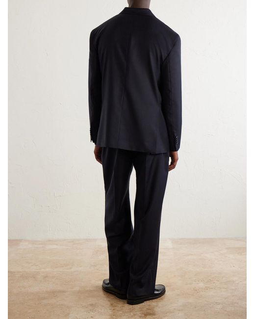Officine Generale Blue Merrick Wool, Cashmere And Silk-Blend Suit Jacket for men