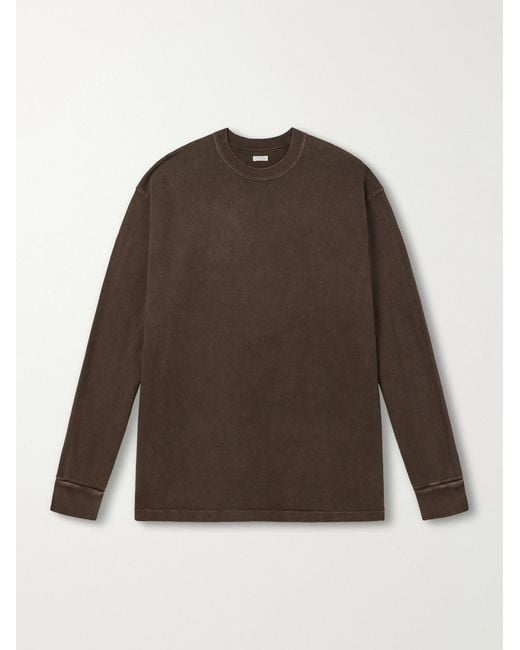A.PRESSE Brown Cotton-Jersey T-Shirt for men