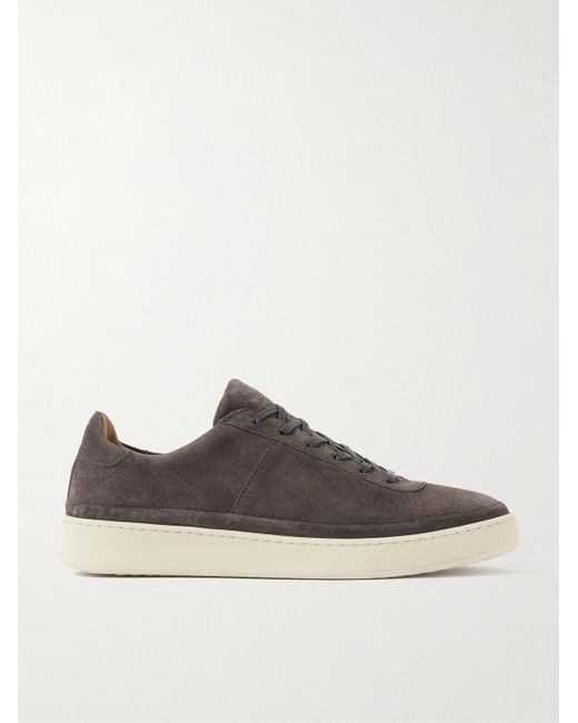 Mulo Brown Waxed-Suede Sneakers for men