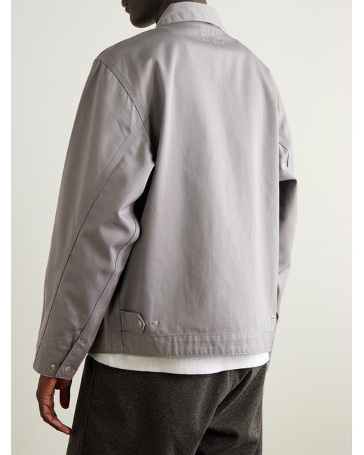 Carhartt Gray Module Script Logo-Embroidered Twill Bomber Jacket for men