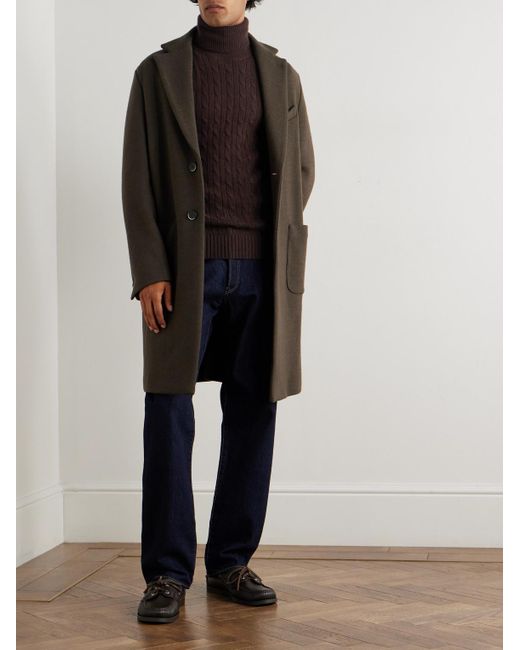 Pullover Slim-Fit A Collo Alto di Allude in Red da Uomo