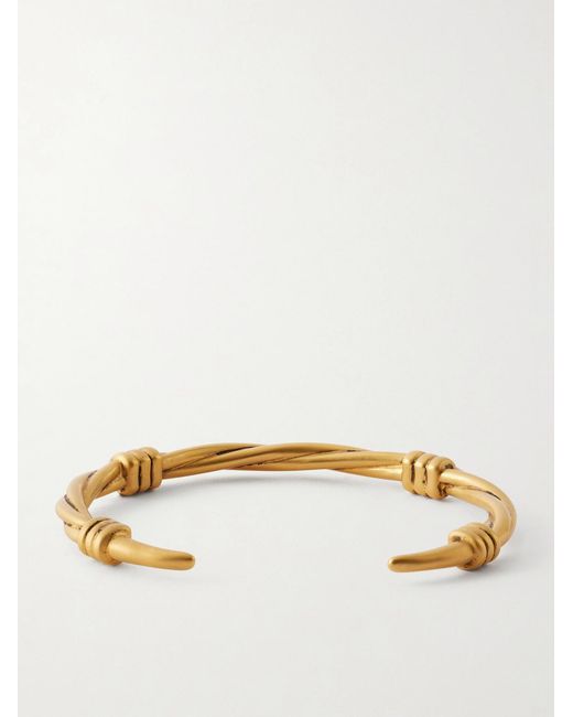 Saint Laurent Natural Gold-tone Cuff for men