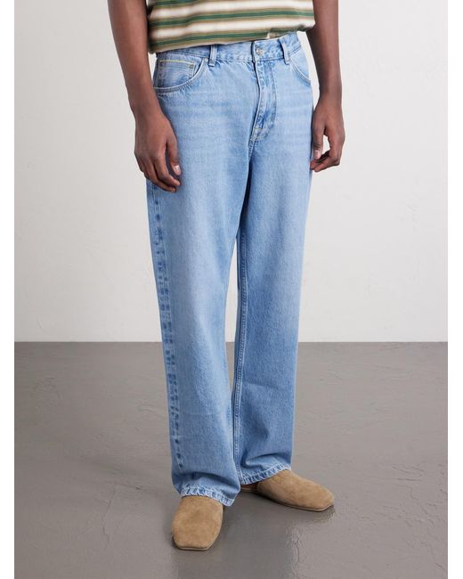 NN07 Blue Otis 10031 Straight-Leg Organic And Recycled Selvedge Jeans for men