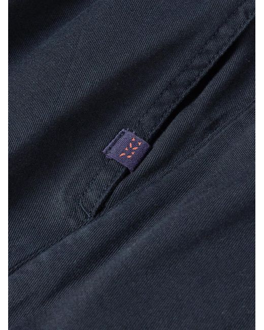 Derek Rose Blue Harris 1 Slim-fit Straight-leg Stretch Lyocell And Cotton-blend Twill Trousers for men