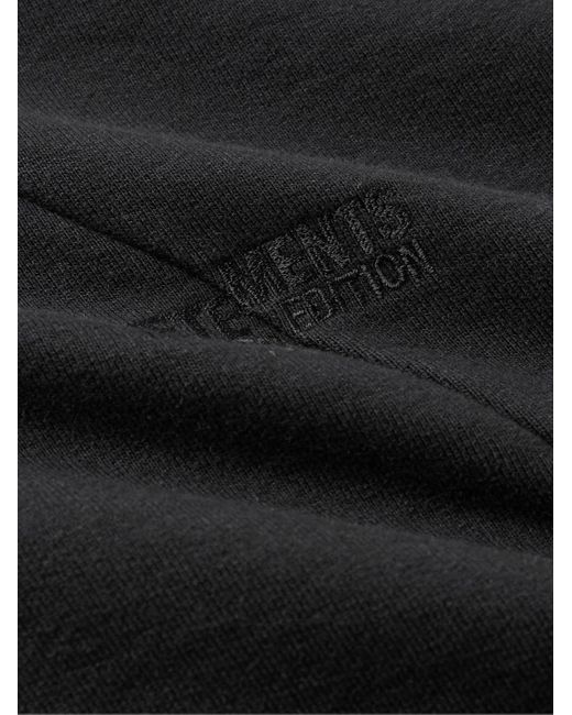 Vetements Black Logo-embroidered Cotton-blend Jersey Hoodie for men