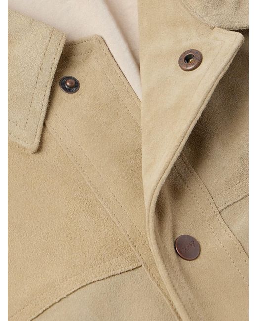 CHERRY LA Natural Suede Trucker Jacket for men