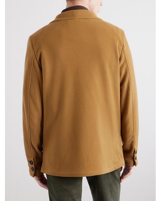 Massimo Alba Natural Baglietto Virgin Wool Overshirt for men