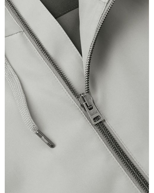 Herno Gray Shell Hooded Jacket for men