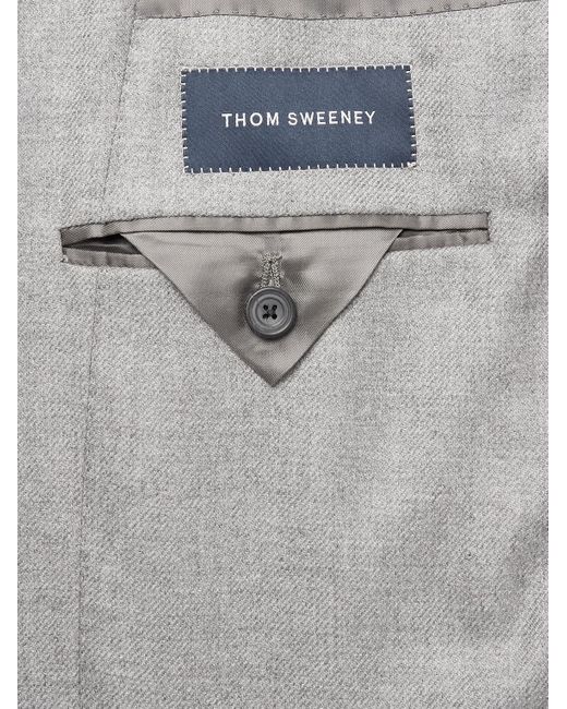 Thom Sweeney Gray Wool-Twill Blazer for men