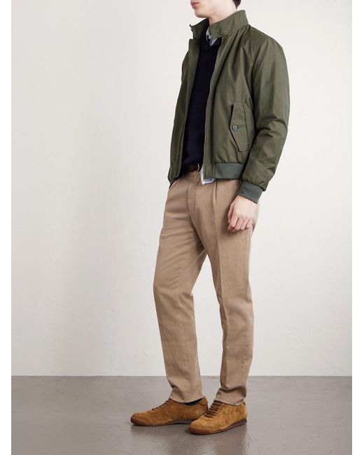 Slowear Green Cotton-blend Bomber Jacket for men