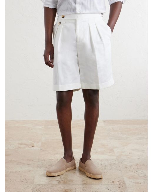 Brunello Cucinelli White Suede Espadrilles for men