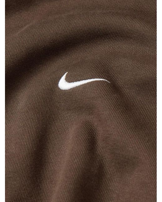 Nike Solo Swoosh Hoodie aus Jersey aus einer Baumwollmischung mit Logostickerei in Brown für Herren