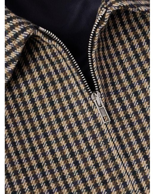 A.P.C. Brown Gilbert Checked Brushed Wool-blend Blouson Jacket for men