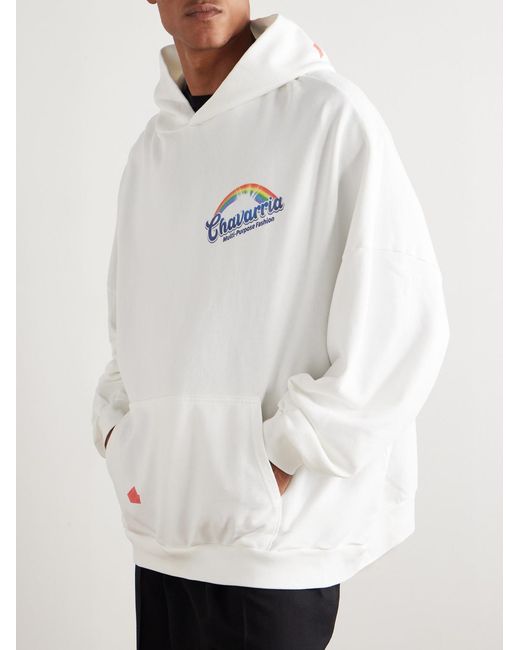 Willy Chavarria Natural Fabuloso Hooligan Oversized Logo-print Cotton-jersey Hoodie for men