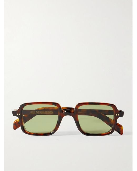 Cutler & Gross Green Gr02 Rectangle-Frame Acetate Sunglasses for men