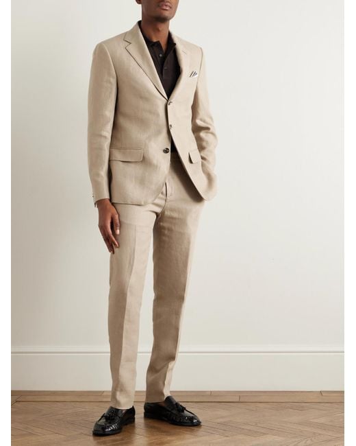 Loro Piana Natural Linen Suit Jacket for men