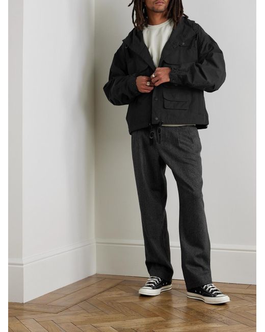 FRIZMWORKS Wading Parka aus Ripstop aus einer Baumwoll-Nylon-Mischung mit Kapuze in Black für Herren