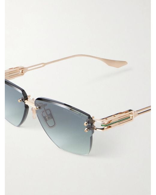 Dita Eyewear Blue Hyperlux-2000 Square-Frame-Tone Titanium Sunglasses for men