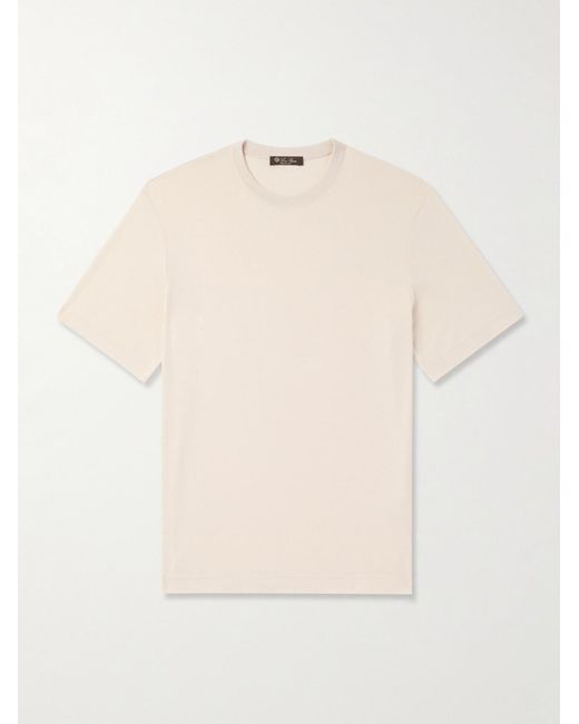 Loro Piana Natural Valpiana Silk And Cotton-Blend T-Shirt for men