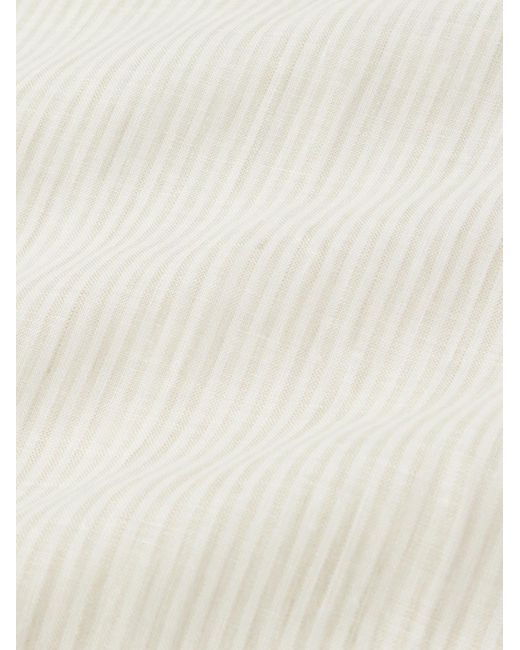 Zegna Natural Striped Oasi Linen Shirt for men