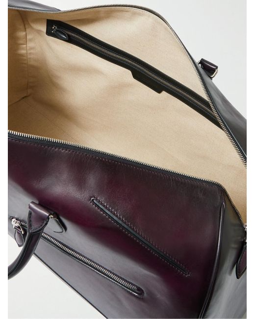 Berluti Purple Jour Off Scritto Venezia Leather Weekend Bag for men