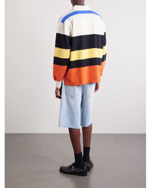 Drake's Multicolor Striped Cotton-jersey Rugby Shirt for men