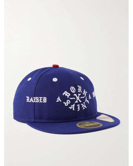 SAINT Mxxxxxx Born X Raised New Era Embroidered Canvas Trucker Cap 