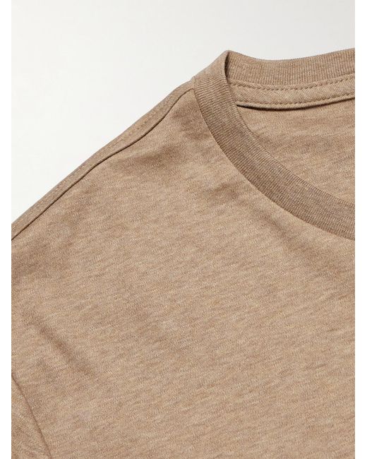 Polo Ralph Lauren Natural Logo-Embroidered Cotton-Jersey T-Shirt for men