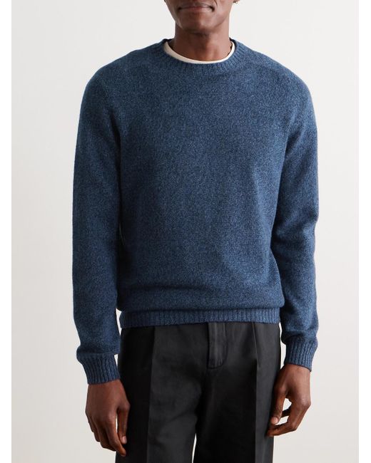 Boglioli Blue Wool And Cashmere-blend Sweater for men