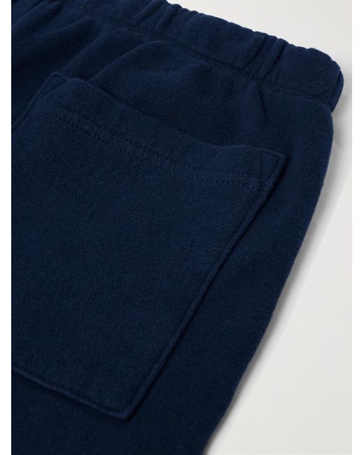 The Elder Statesman Blue Straight-leg Cotton And Cashmere-blend Jersey Sweatpants for men