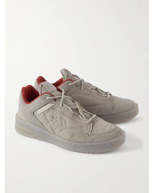 Converse Gray A Cold Wall* Weapon Ox Embroidered Suede-trimmed Crinkled-shell Sneakers for men