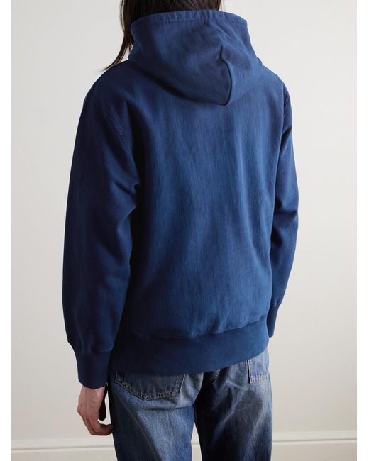 Blue Blue Japan Blue Dyed Organic Cotton-Jersey Hoodie for men