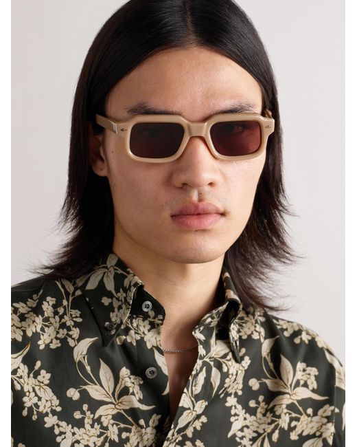 Jacques Marie Mage Natural Sandro Rectangular-Frame Acetate Sunglasses for men