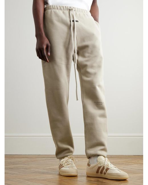 Fear Of God Schmal zulaufende Jogginghose aus Jersey aus einer Baumwollmischung mit Logoapplikation in Natural für Herren