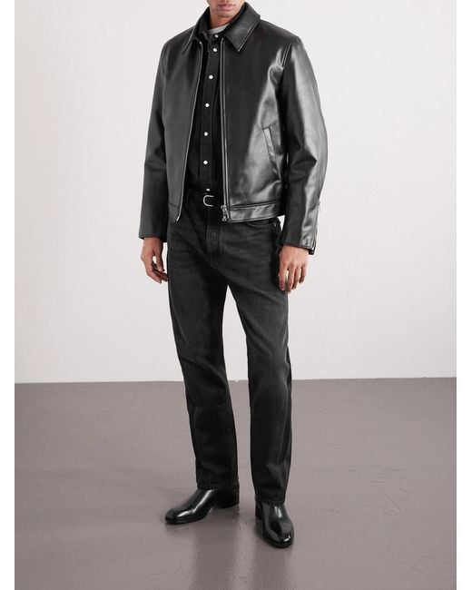 Givenchy Black Padded Leather Jacket for men