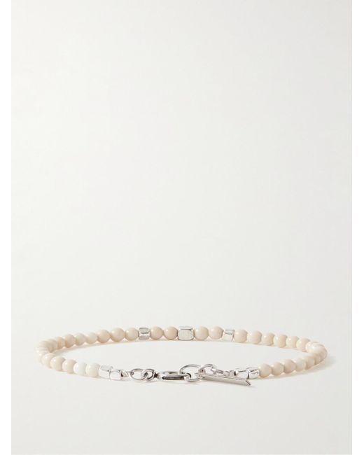 Isabel Marant Natural Snowstone Silver-tone And Riverstone Bracelet for men
