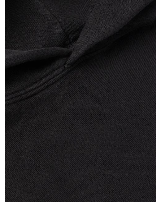 Les Tien Black Garment-dyed Cotton-jersey Hoodie for men