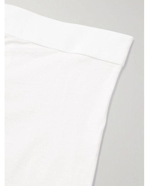 Zimmerli of Switzerland White Pureness Stretch-Micro Modal Boxer Briefs for men