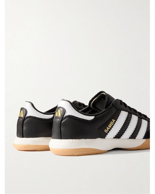 Adidas Originals Samba MN Sneakers aus Leder mit Velourslederbesatz in Black für Herren