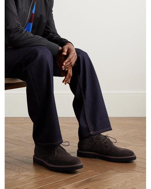 Paul Smith Brown Karr Suede Chukka Boots for men