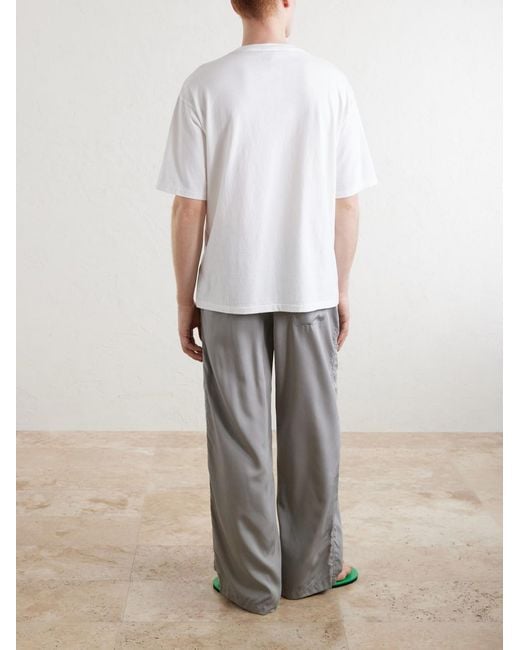 Auralee White Organic Cotton-Jersey T-Shirt for men