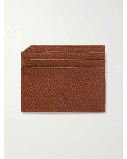 Polo Ralph Lauren Brown Pebble-grain Leather Cardholder for men