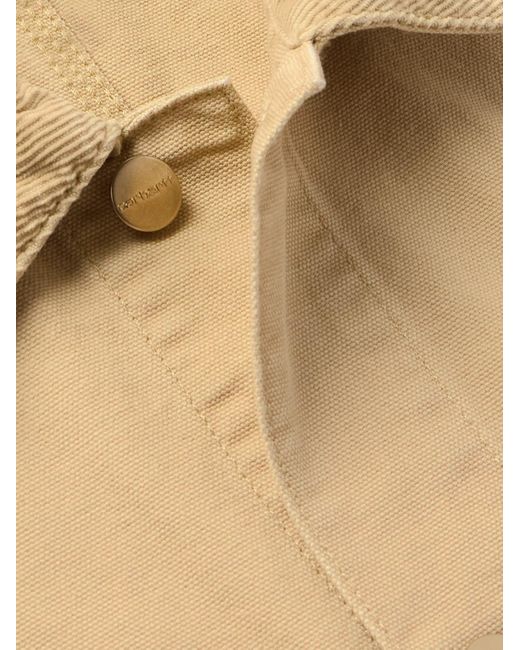 Carhartt Natural Michigan Corduroy-trimmed Organic Cotton-canvas Chore Jacket for men